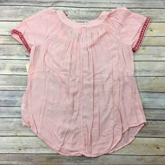 St John’s Bay peach embroidery tunic - Picture 4 of 4